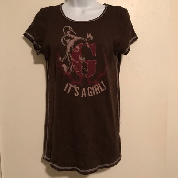Old Navy It's A Girl Maternity T-Shirt - Picture 1 of 6